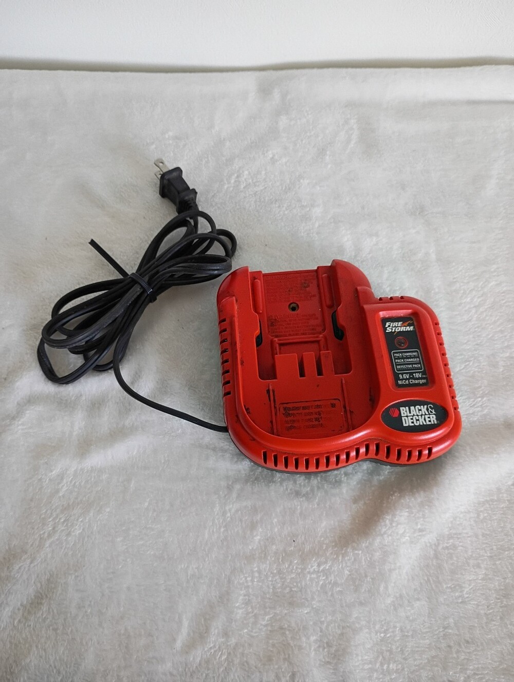 Black & Decker Red FireStorm Battery Charger with Power Cord